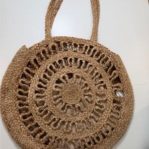 Handcrafted Tan Woven Tote Bag